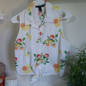 Summer Button down crop top